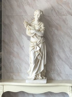 欧式人物雕塑家居装饰品现代花园别墅民宿客厅石膏艺术品雕像摆件