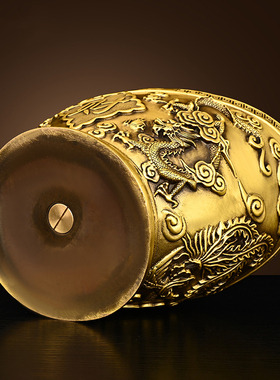 铜元宝摆件純铜金元宝存钱罐公司店铺开业礼品酒柜办公桌装饰品大