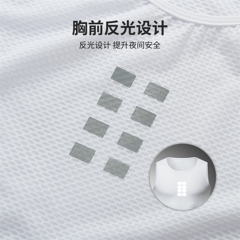 沃萨维排汗衫骑行吸汗无袖背心男士公路车自行车打底衣短袖骑行服 - 图1