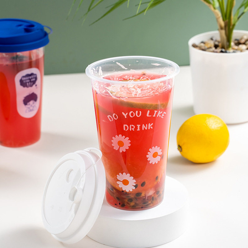 定制耐高温奶茶杯子带盖pp透明加厚果汁饮料冰杯90口径磨砂注塑杯,淘宝优惠券,粉丝福利购,淘宝优惠卷