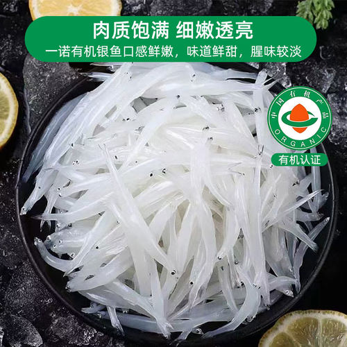 一诺有机新鲜银鱼大号鲜活冷冻淡水无骨无刺宝宝辅食非太湖三白 - 图1