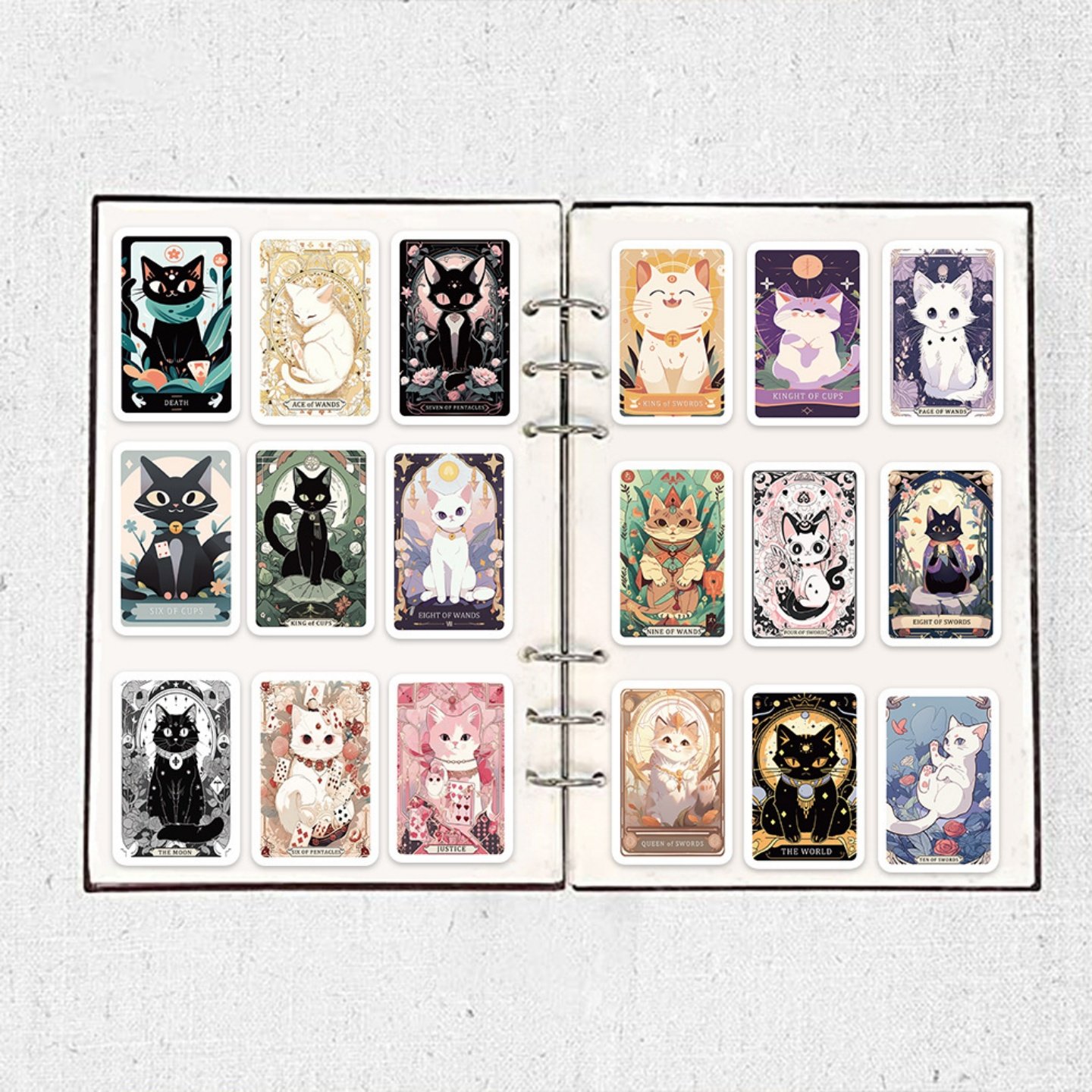 78张新款卡通猫咪塔罗牌涂鸦贴纸装饰吉他笔记本行李箱DIY防水ins可爱卡通创意贴纸装饰贴画平板电脑手机壳,淘宝优惠券,粉丝福利购,淘宝优惠卷