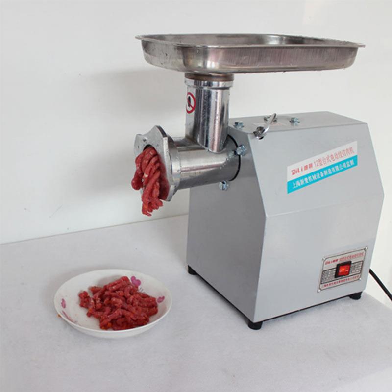 迪利12型商用不锈钢台式 电动绞肉机 切肉机切片切丝沫机肉馅灌肠 - 图1