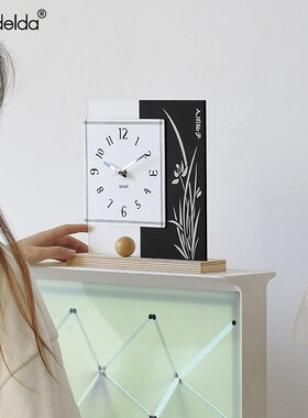 n客厅电视柜摆放时钟玄关装饰家居饰品创意钟表
