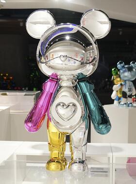暴力熊星际熊公仔大型摆件客厅电视柜旁玄关柜轻奢高档家居装饰品
