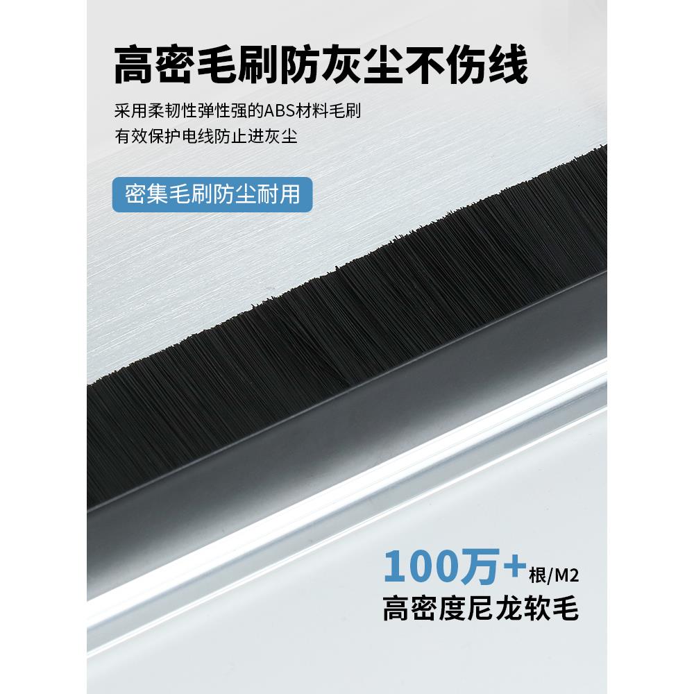 桌面穿线盒电脑桌线孔盖电视柜穿线孔盖板办公桌出线孔台面装饰盖 - 图2
