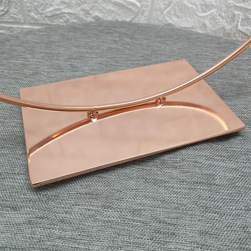 金属内衣展示架 文胸内裤圆形陈列架 内衣店小型玫瑰金挂胸罩货架 - 图1