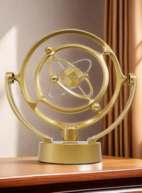 地球天体永动仪轻奢高端物理永动机不停创意摇摆摆件工艺品牛顿摆