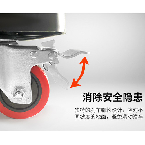 刹车静音折叠手推车平板车四轮拉货推货车小推车小拉车手拉车家用 - 图2