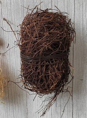 藤条材料鸟窝DIY手工鸟巢鸟笼庭院摆设吊挂装饰仿真鸟蛋木松森系