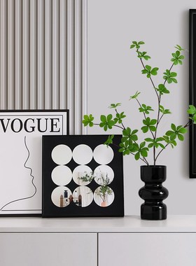 入户玄关餐边电视柜装饰品摆件画软装高级感小众轻奢高档客厅鞋柜