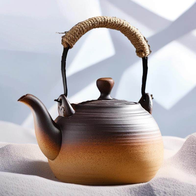 覆古陶壶烧水壶黑晶炉围炉煮茶壶陶瓷养生壶单壶明火碳电陶提梁壶,淘宝优惠券,粉丝福利购,淘宝优惠卷