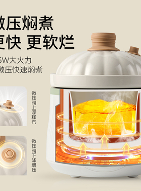 小贝熊微压电炖锅婴儿宝宝辅食锅家用小型电炖盅煲汤锅米油煮粥锅