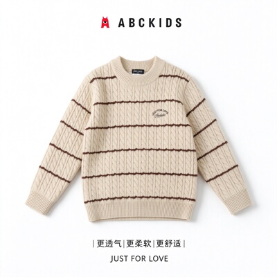 【专柜同款】abckids童装儿童秋冬新款毛衣2026女童上衣打底衫潮