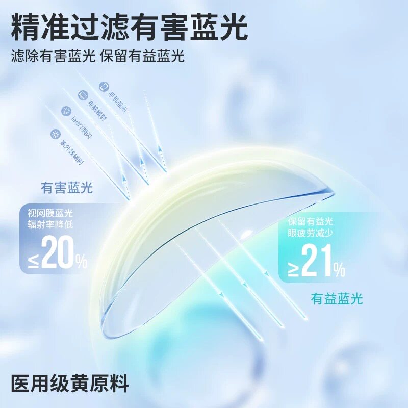MerryDolly抗蓝光防疲劳日抛10片近视隐形眼镜男女款高透氧抗UV