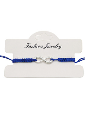 跨境热销手工编织8字无限循环手链欧美风线绳手工编织可调节手绳