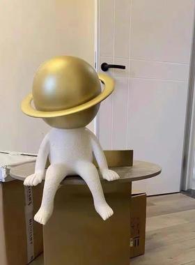 卡通太空人宇航员摆件轻奢家居客厅样板房软装饰品儿童房桌面摆设