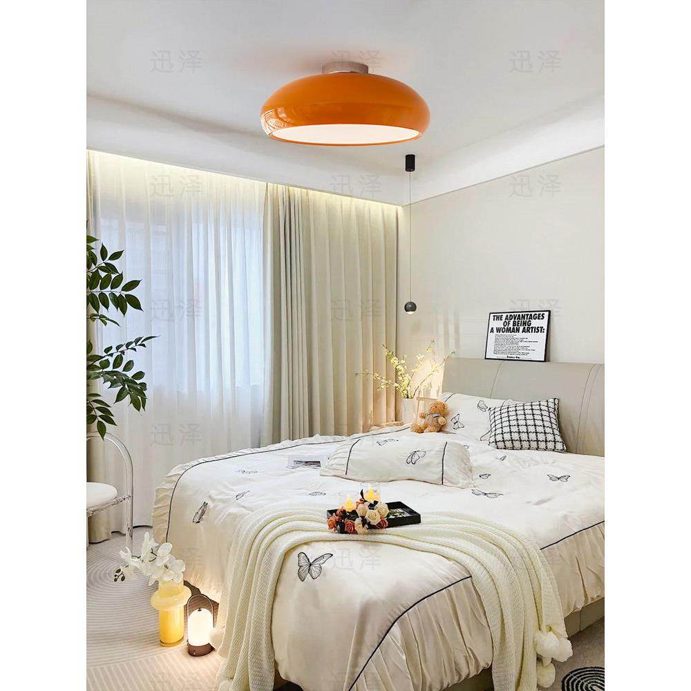 橙色吸顶灯，中世纪包豪斯卧室灯，覆古覆古主卧室灯，法式设计师,淘宝优惠券,粉丝福利购,淘宝优惠卷
