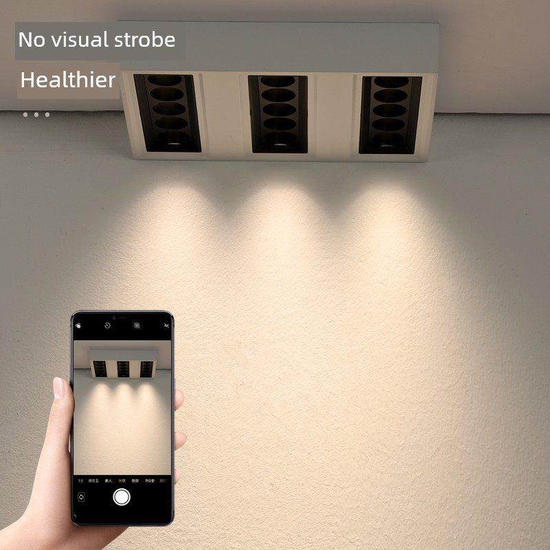 光顿家用超薄全光谱客厅无主灯明装led斗胆灯防眩吸顶式盒子射灯,淘宝优惠券,粉丝福利购,淘宝优惠卷