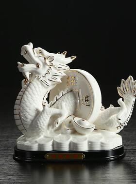 陶瓷全套12十二生肖摆件招财镇宅鼠牛虎兔龙蛇马羊猴鸡狗猪工艺品