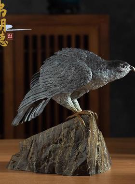 弗朗德铜老鹰摆件海东青大展宏图客厅办公室桌面装饰开业乔迁礼品
