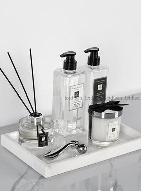 样板房浴室浴室摆件洗液瓶托盘香薰组合家居展厅软摆