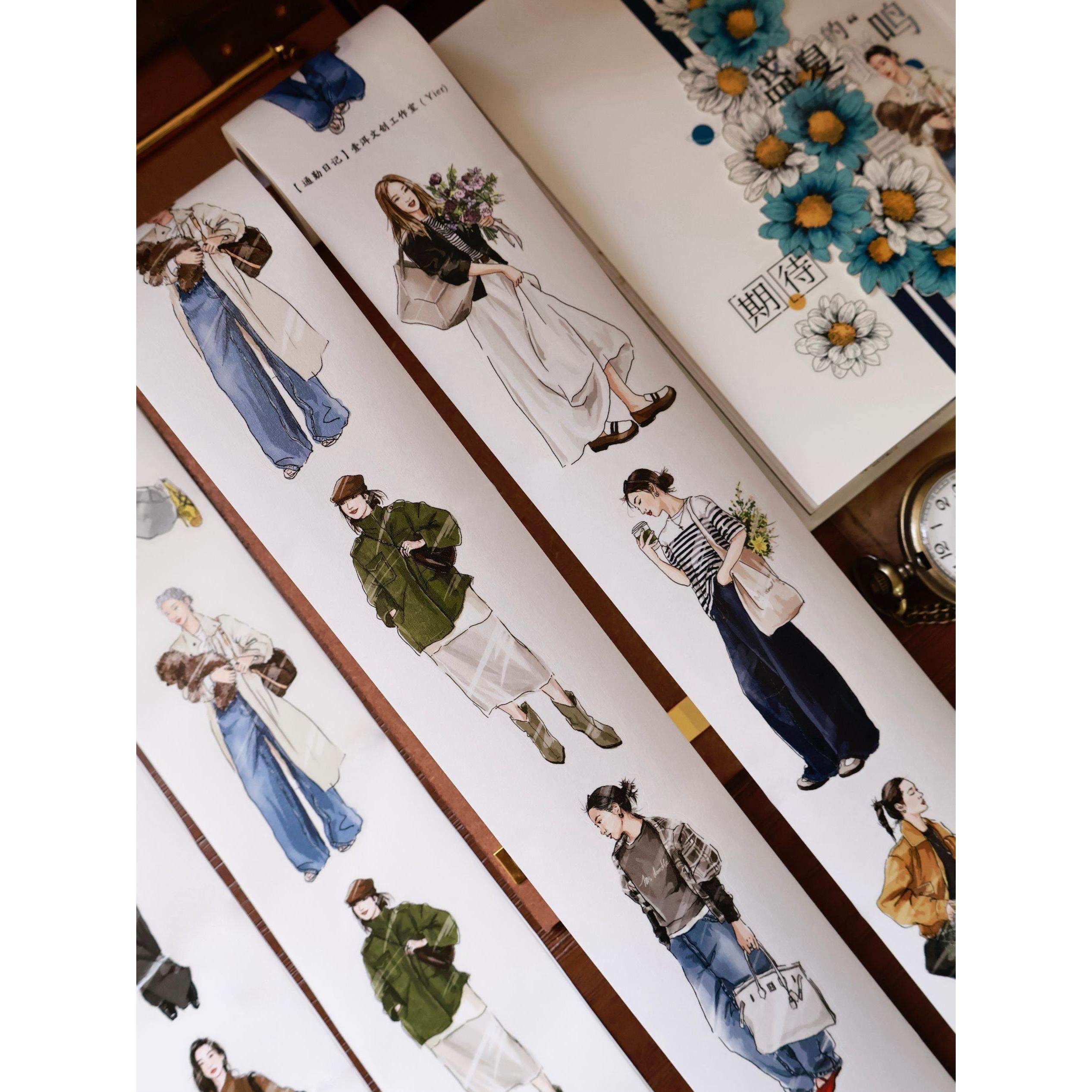 壹洱文创第14期新品现货【通勤日记】都市女孩切模和纸胶带素材,淘宝优惠券,粉丝福利购,淘宝优惠卷