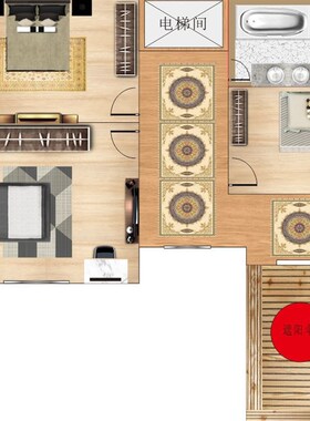 祭祀用品五七全套纸房子带灯光清明中G元节祭日用别墅楼房立体家