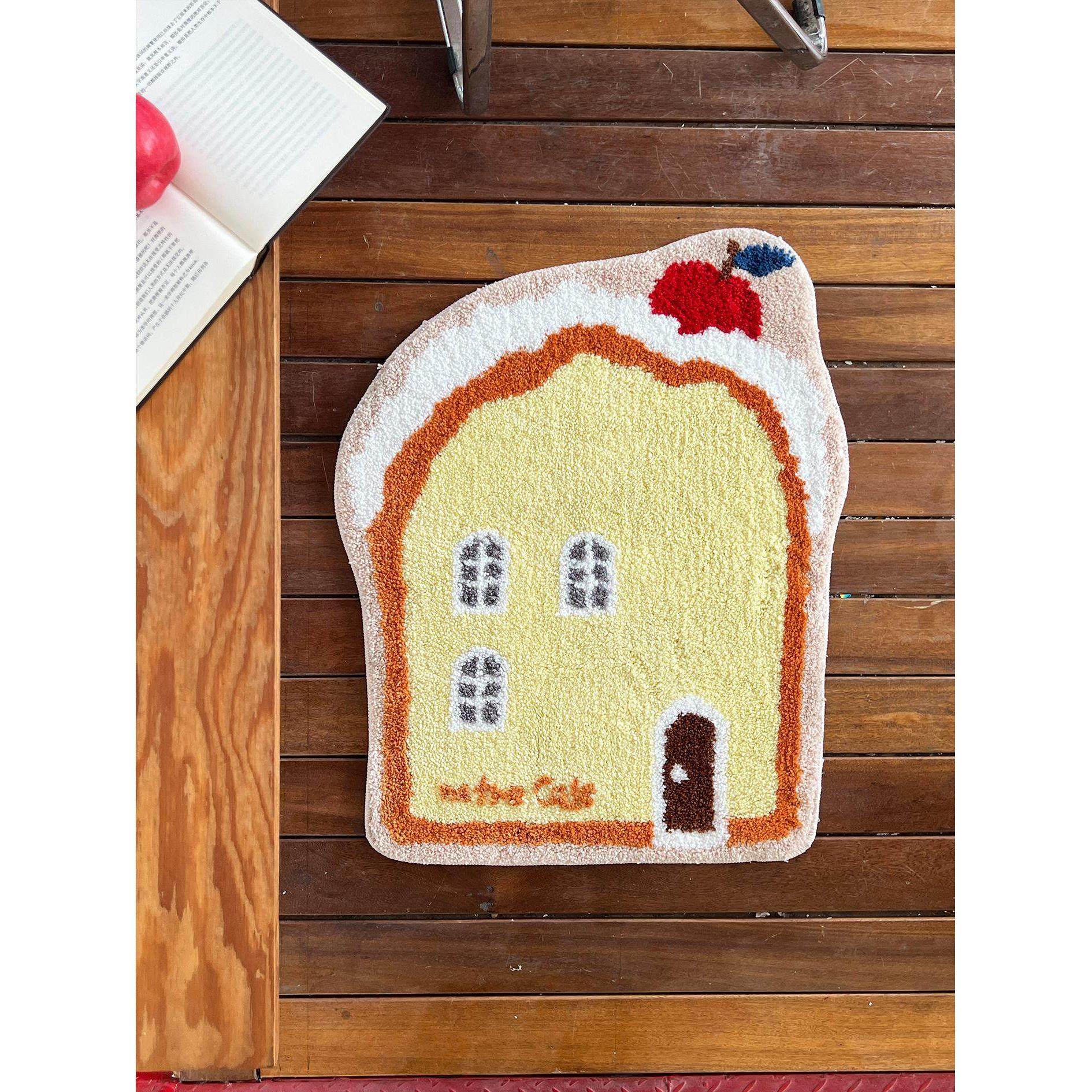 nothe Case「香橙麦芬」可爱地毯入户门脚垫 原创毛绒柔软地垫 - 图0