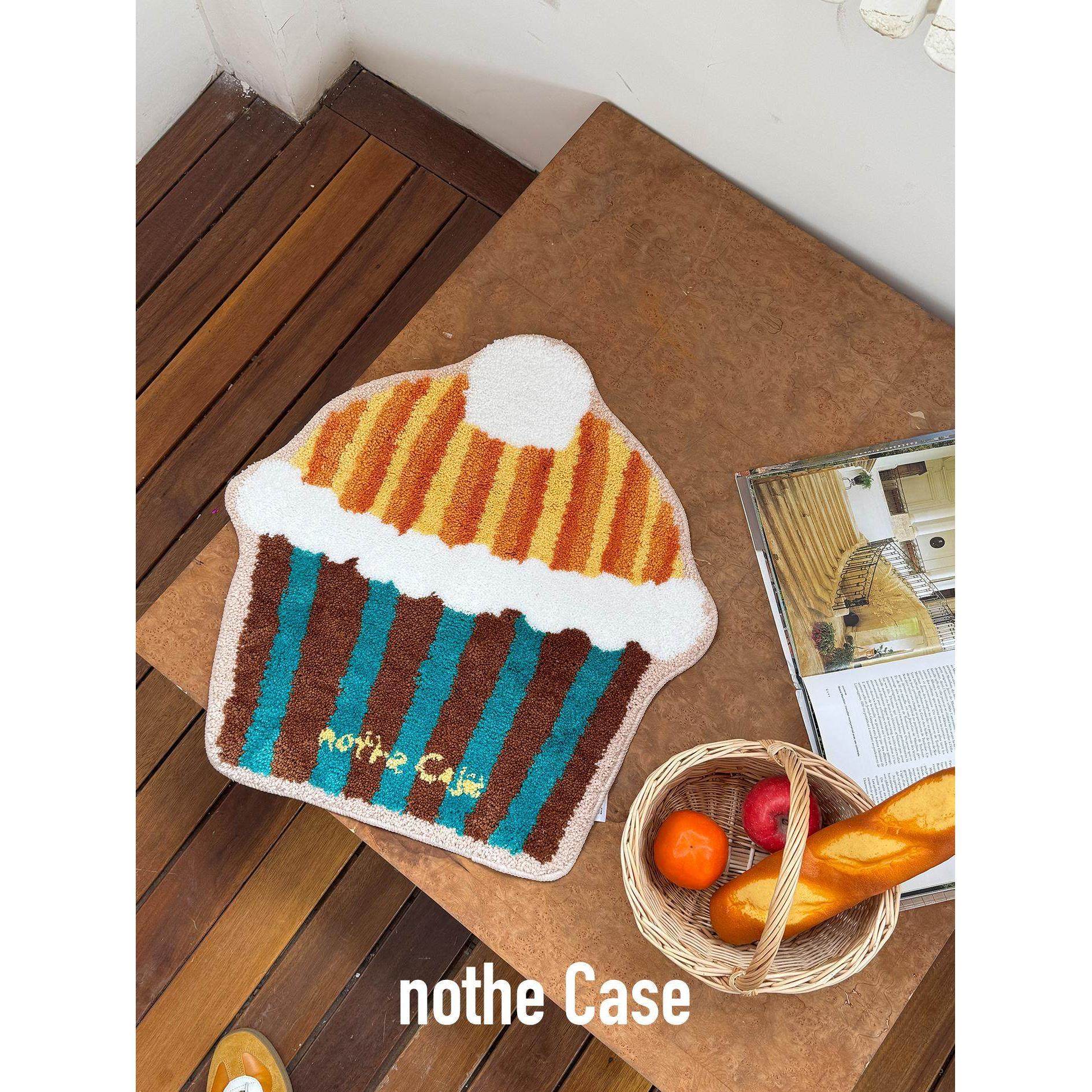 nothe Case「香橙麦芬」可爱地毯入户门脚垫 原创毛绒柔软地垫 - 图1