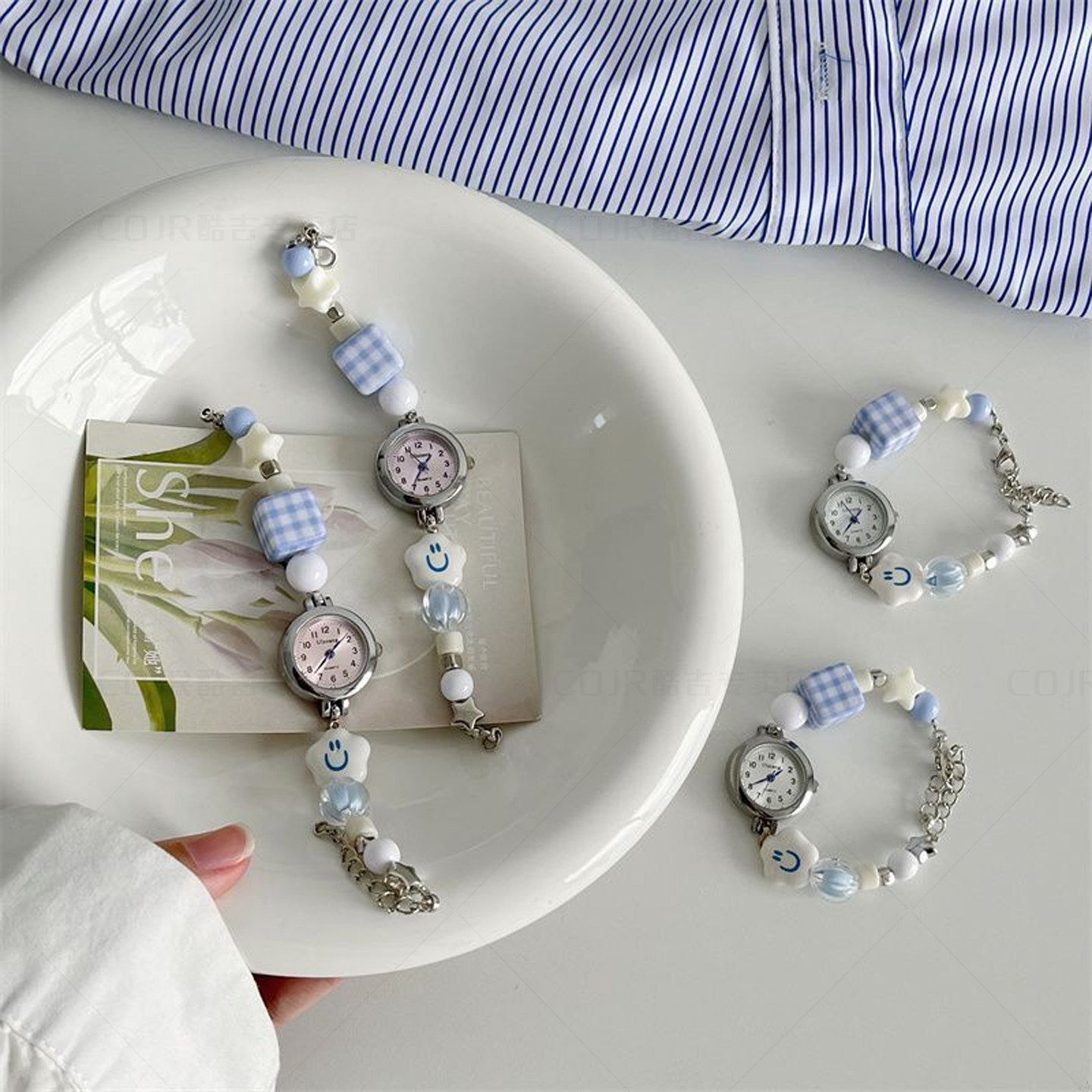 高颜值手链手表女款初高中学生专用指针只看时间儿童女孩小巧精致,淘宝优惠券,粉丝福利购,淘宝优惠卷