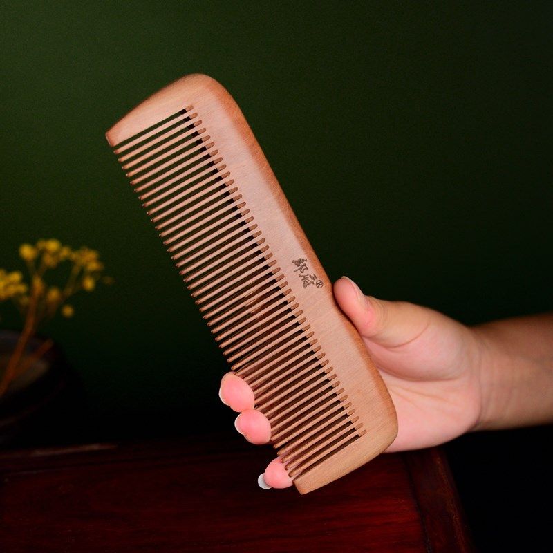 郎府加厚老桃木梳子细齿直板梳顺发梳个人护理梳礼品梳男女生家用,淘宝优惠券,粉丝福利购,淘宝优惠卷