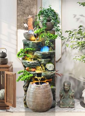 招财流水喷泉摆件循环水客厅室内落地庭院阳台造景假山喷泉景观