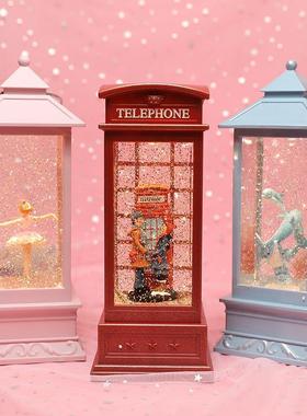 儿童音乐盒八音盒儿童可旋转水晶球女童女生女孩生日礼物摆件飘雪