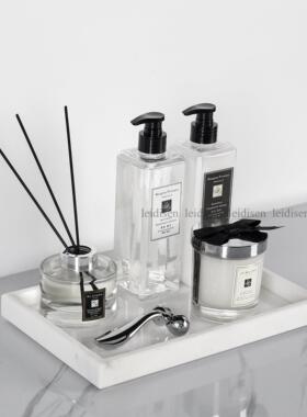 样板房浴室浴室摆件洗液瓶托盘香薰组合家居展厅软摆