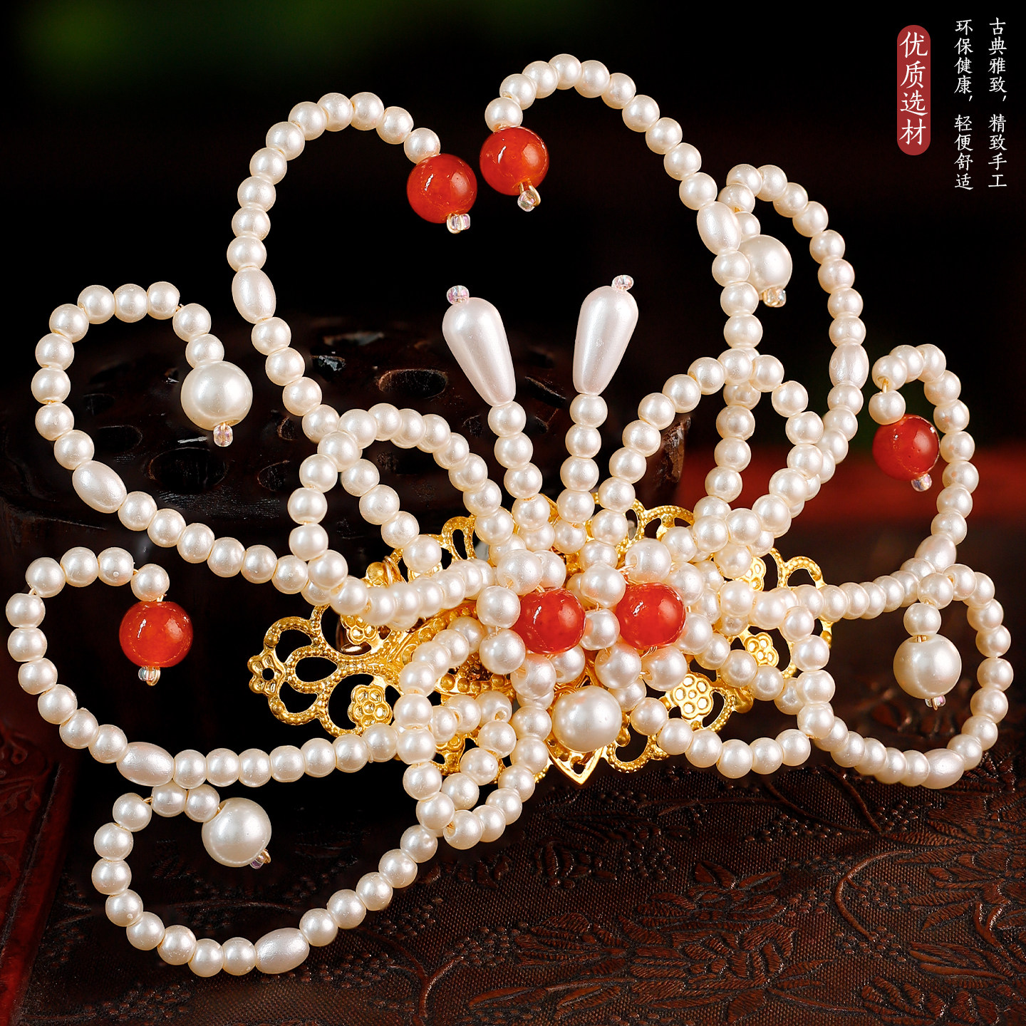 宫廷百搭唐风汉服头饰古风气质发冠复古中式婚礼明制发夹头冠发饰,淘宝优惠券,粉丝福利购,淘宝优惠卷