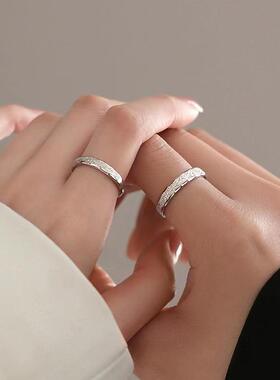 星河情侣对戒冰川实心戒