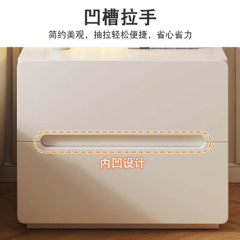 实木床头柜家用卧室收纳柜简约柜子2025新款高级感轻奢床头置物柜,淘宝优惠券,粉丝福利购,淘宝优惠卷