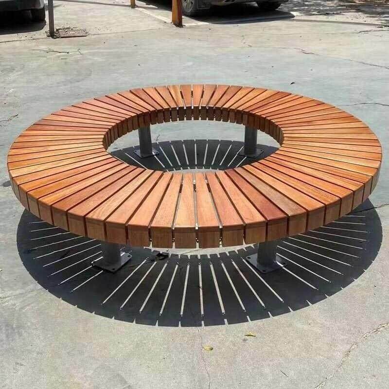 圆形树池凳社区广场户外庭院休闲座椅定制防腐木环绕树椅户外公园,淘宝优惠券,粉丝福利购,淘宝优惠卷
