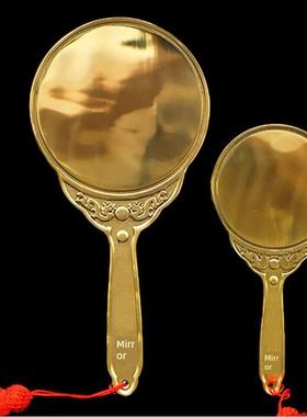 纯铜带手柄铜镜太极八卦镜十二生肖星宿九宫镜八尺神照镜平面镜