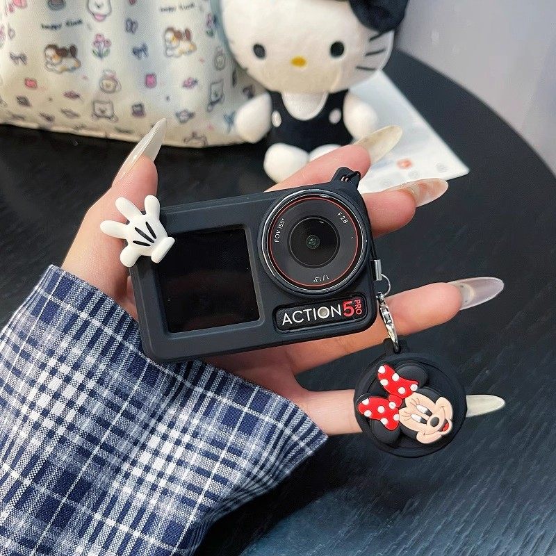 卡通米妮适用大疆action6/5pro/4/3运动相机保护套配件挂脖绳防摔,淘宝优惠券,粉丝福利购,淘宝优惠卷