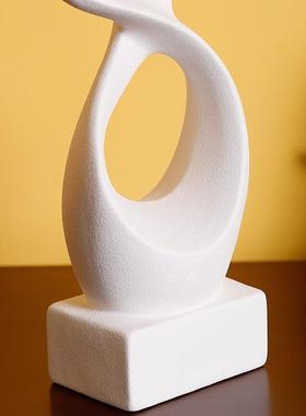 创意办公室陶瓷抽象艺术摆件高级轻奢玄关电视柜家居装饰简约现代