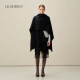 LE.SHERO原创设计宽松披肩毛呢外套双面呢美利奴超细羊毛手工大衣