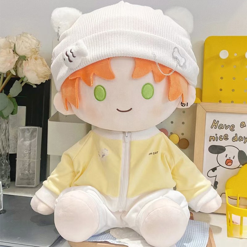 白菜价娃衣40cm坐姿棉花v娃娃衣服休闲可爱一番赏玩偶公仔卫衣套 - 图3
