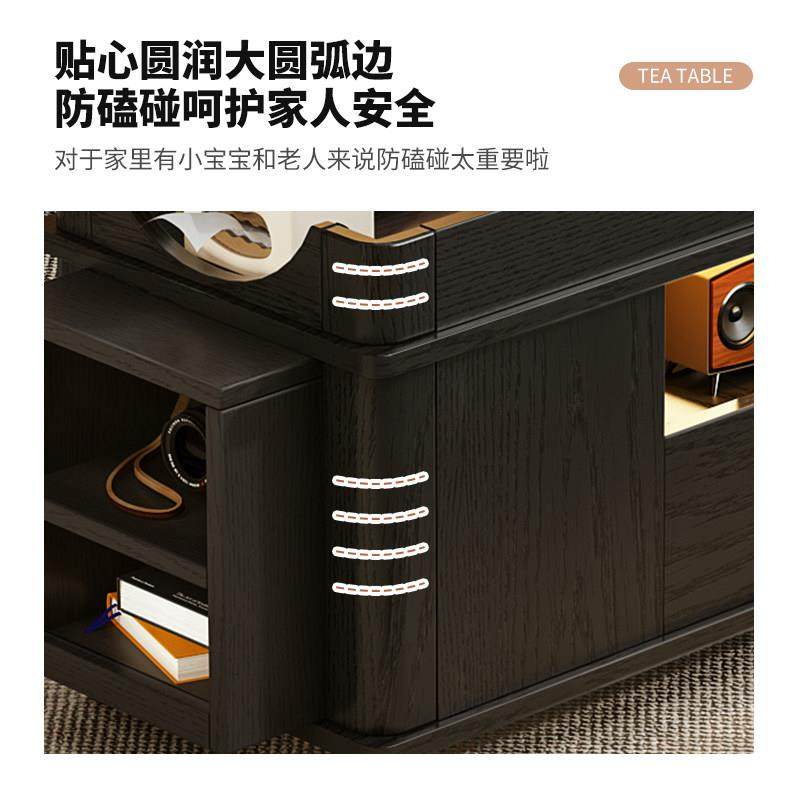 升降茶几可移动折叠实木沙发边柜中古小推车餐桌两用边几茶桌芊洛,淘宝优惠券,粉丝福利购,淘宝优惠卷