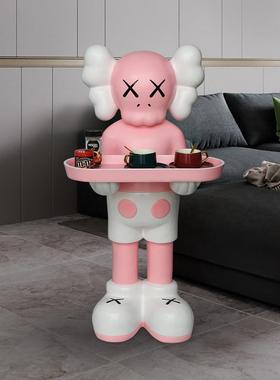 时尚卡通娃娃网红暴力熊客厅落地大装饰品创意托盘沙发侧装饰