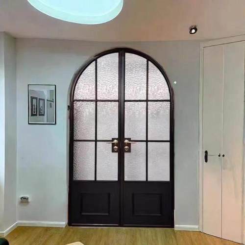 铁艺覆古法式拱形玻璃门化妆室开 门厕所卧室阳台定制厨房门平开 - 图3