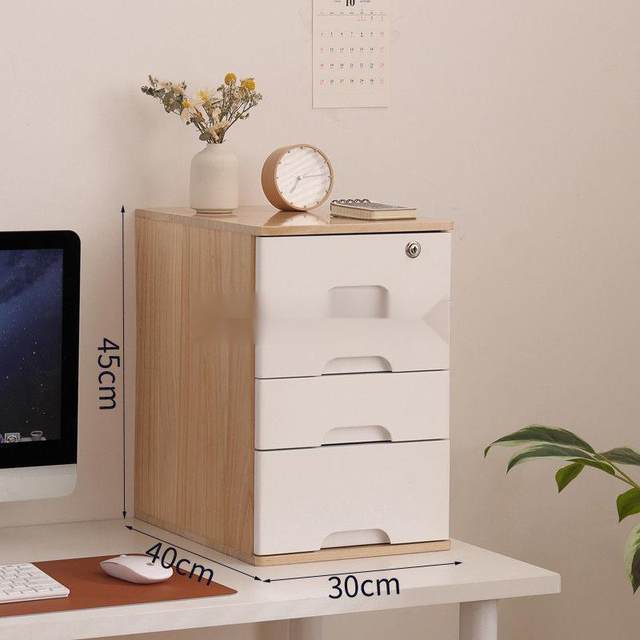 Pure solid desk full-side Wenmugong FFK storage cabinet drawer wooden storage box office desk small cabinet without baggage