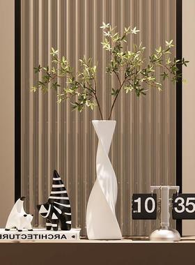 现代轻奢玄关柜绿植小众摆件高级感家居客厅电视柜隔断柜软装饰品