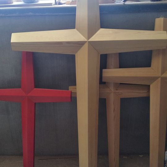 Solid wood cross church wall hanging cross background wall cross church hand held cross large cross